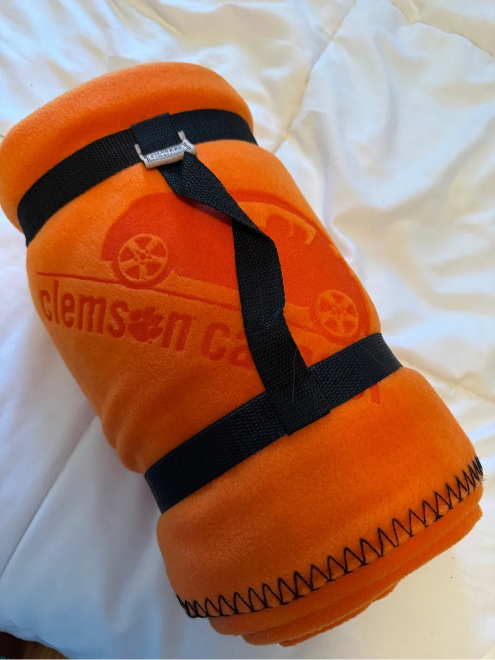 Orange Clemson Fleece Blanket Roll NWOT
